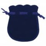 Bourse pendule velours bleu royal 75 x 65 mm